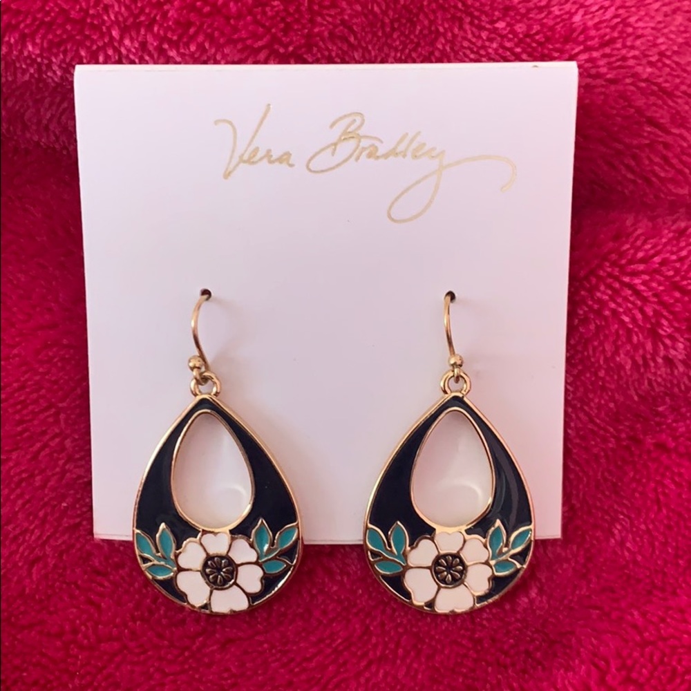Gold Vera Bradley earrings for sensitive ears